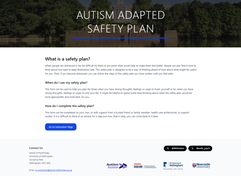 Autism Adapted Safety Plans